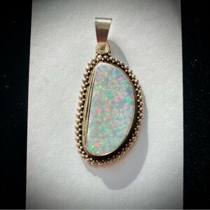 Sterling Silver and Australian Opal Pendant